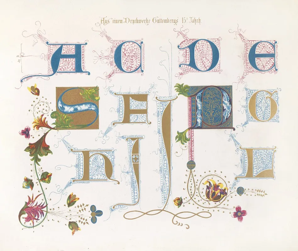 Dondorfs Alphabete Pl 06 Wall Art by Bernhard Dondorf - High-Resolution Digital Print
