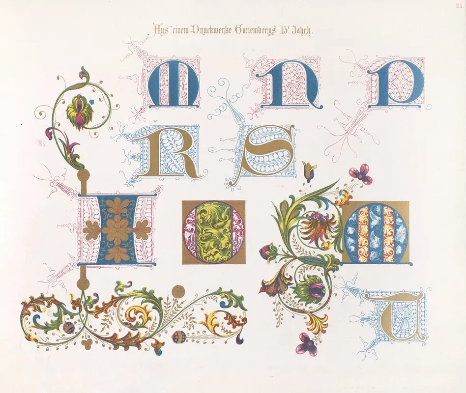 Dondorfs Alphabete Pl 07 Wall Art by Bernhard Dondorf - High-Resolution Digital Print