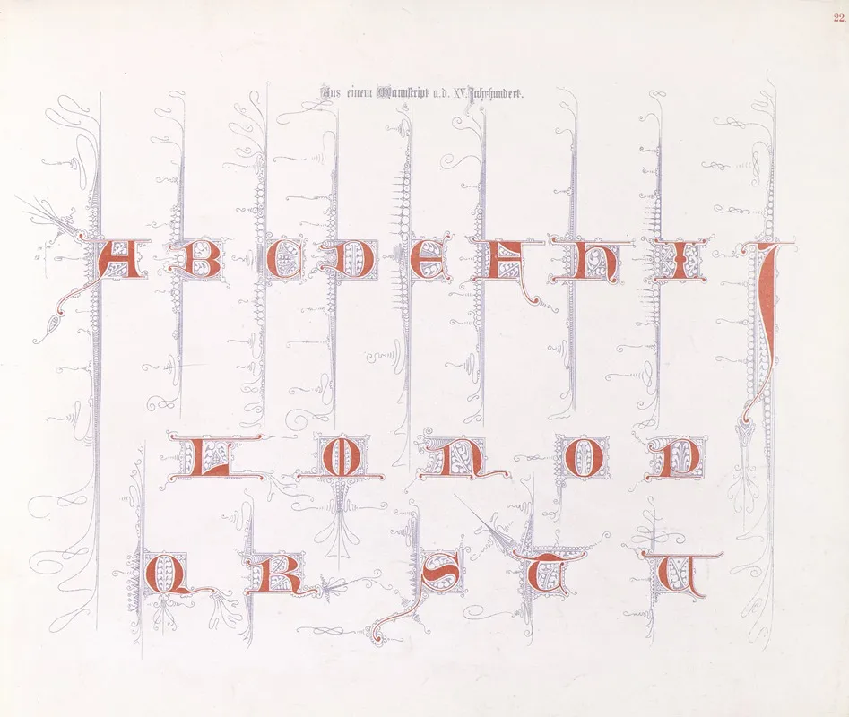 Dondorfs Alphabete Pl 08 Wall Art by Bernhard Dondorf - High-Resolution Digital Print