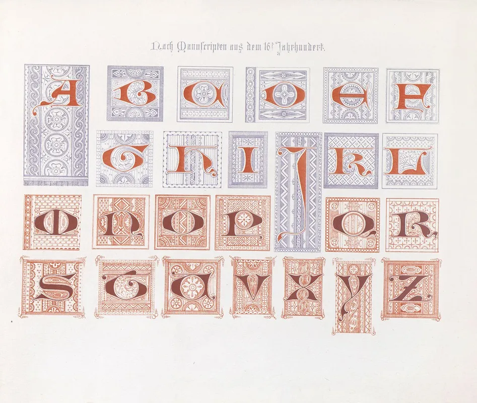 Dondorfs Alphabete Pl 09 Wall Art by Bernhard Dondorf - High-Resolution Digital Print