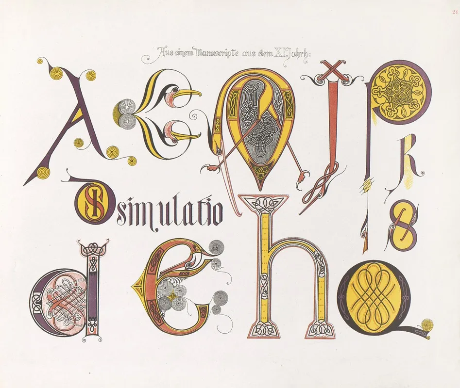 Dondorfs Alphabete Pl 10 Wall Art by Bernhard Dondorf - High-Resolution Digital Print