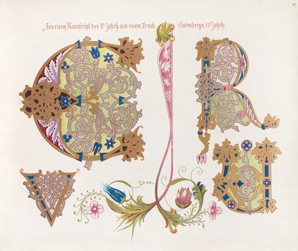 Dondorfs Alphabete Pl 13 Wall Art by Bernhard Dondorf - High-Resolution Digital Print