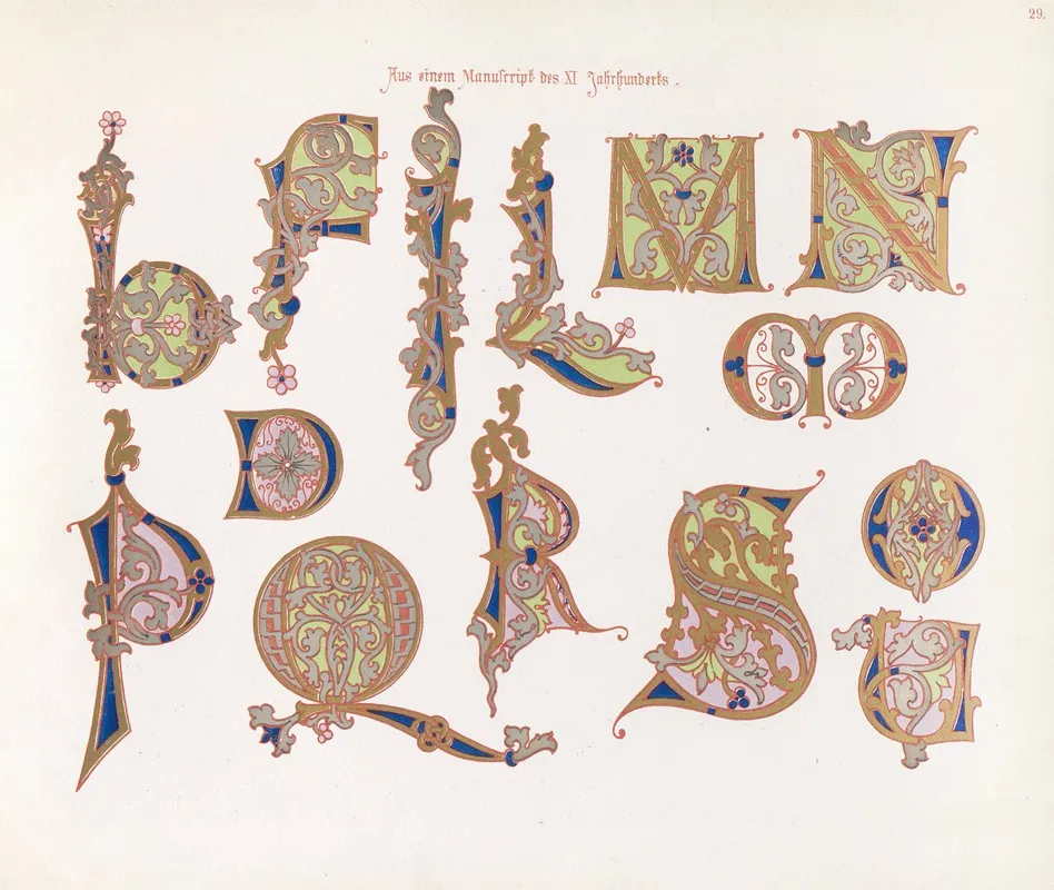 Dondorfs Alphabete Pl 15 Wall Art by Bernhard Dondorf - High-Resolution Digital Print