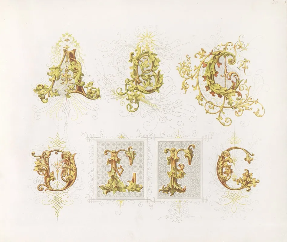 Dondorfs Alphabete Pl 16 Wall Art by Bernhard Dondorf - High-Resolution Digital Print