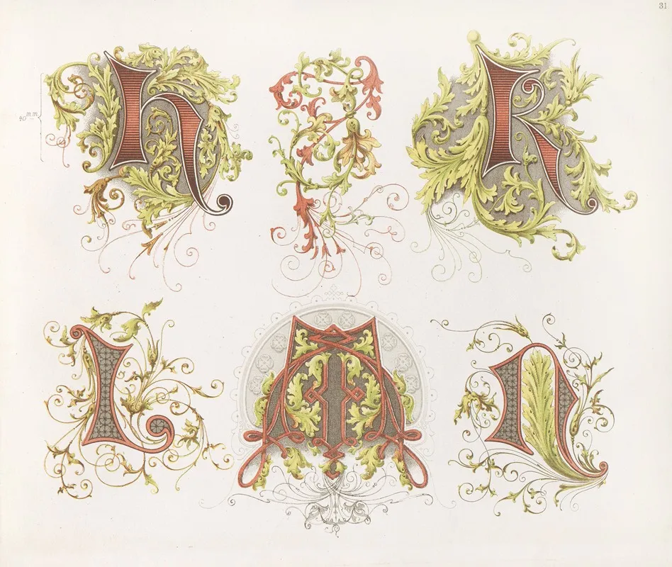 Dondorfs Alphabete Pl 17 Wall Art by Bernhard Dondorf - High-Resolution Digital Print