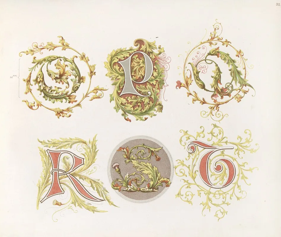 Dondorfs Alphabete Pl 18 Wall Art by Bernhard Dondorf - High-Resolution Digital Print