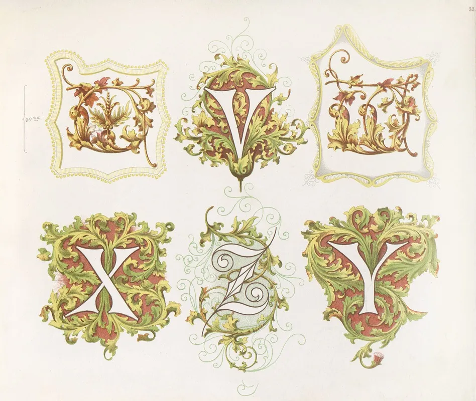 Dondorfs Alphabete Pl 19 Wall Art by Bernhard Dondorf - High-Resolution Digital Print