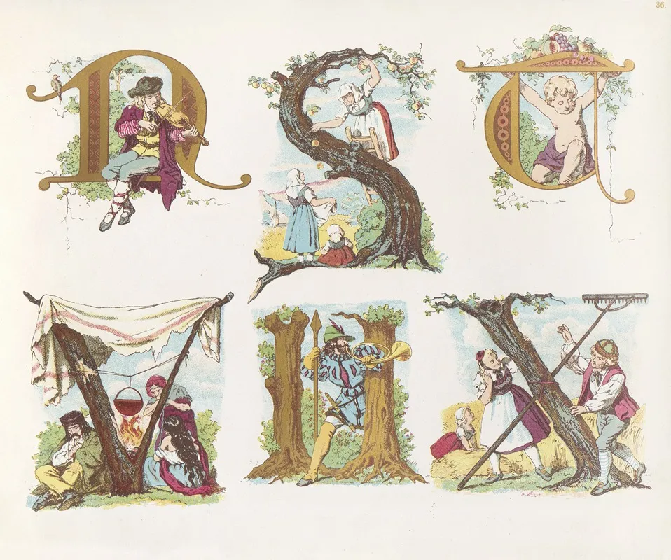 Dondorfs Alphabete Pl 22 Wall Art by Bernhard Dondorf - High-Resolution Digital Print