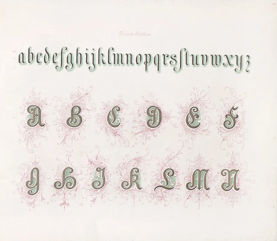 Dondorfs Alphabete Pl 29 Wall Art by Bernhard Dondorf - High-Resolution Digital Print