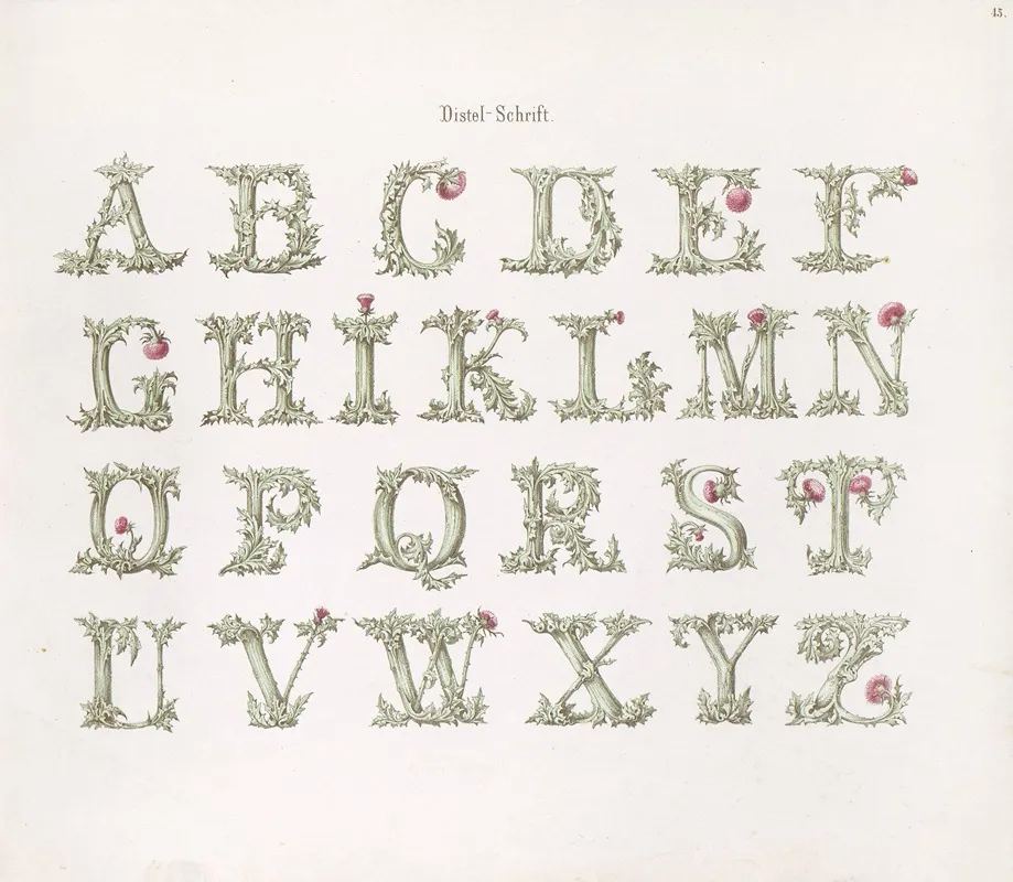 Dondorfs Alphabete Pl 31 Wall Art by Bernhard Dondorf - High-Resolution Digital Print