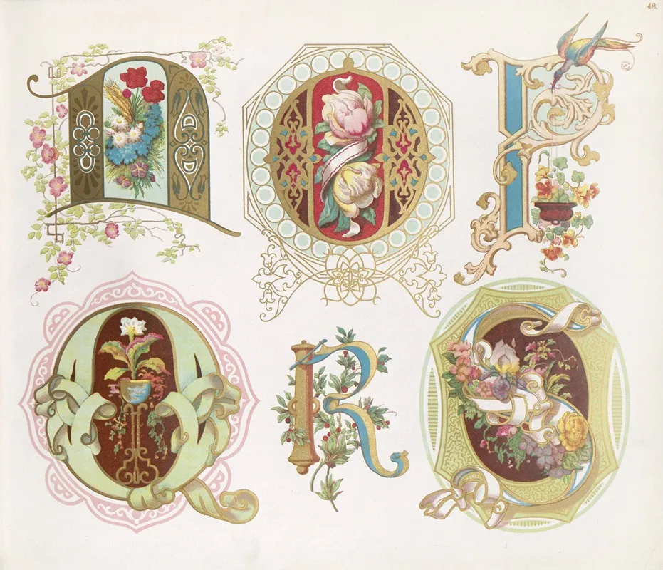 Dondorfs Alphabete Pl 34 Wall Art by Bernhard Dondorf - High-Resolution Digital Print
