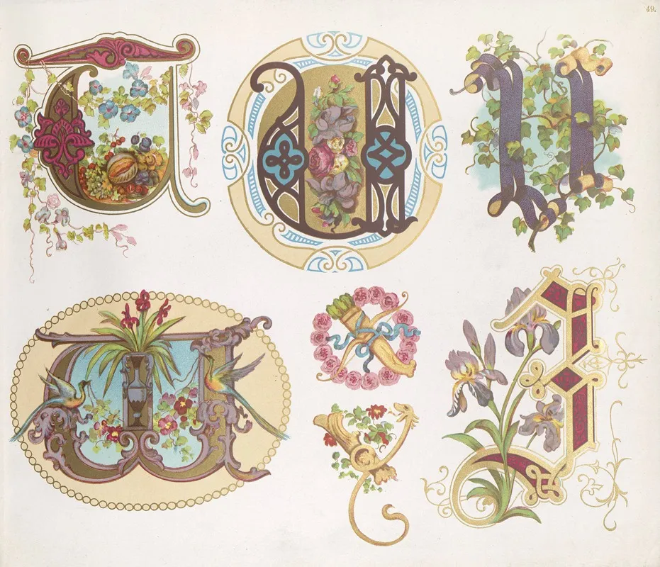 Dondorfs Alphabete Pl 35 Wall Art by Bernhard Dondorf - High-Resolution Digital Print