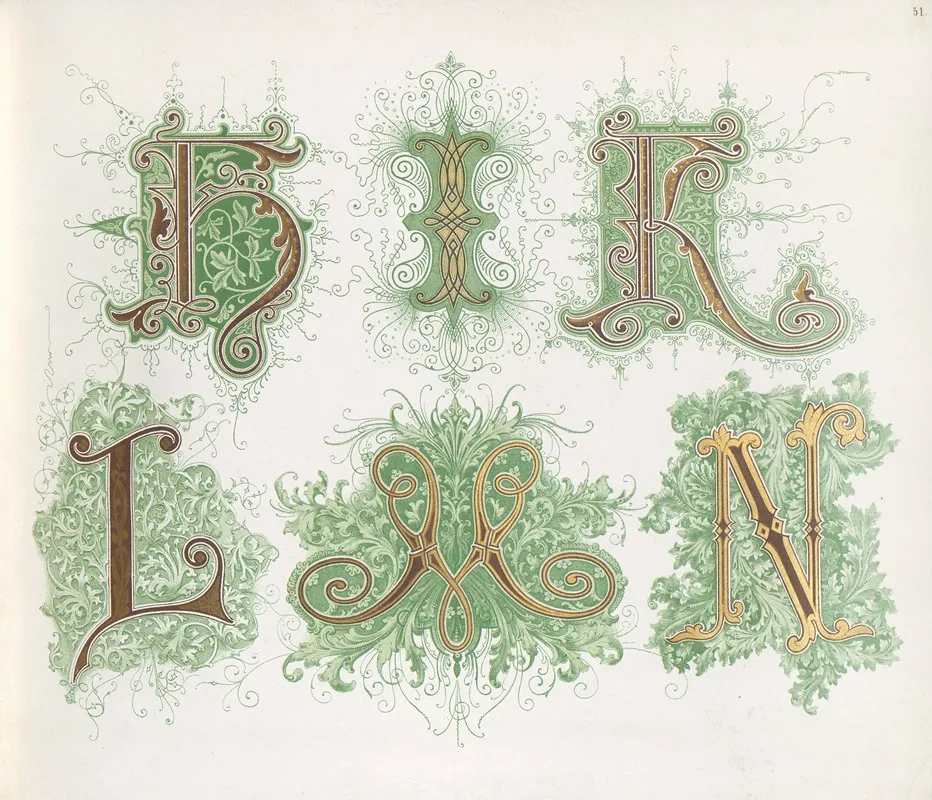 Dondorfs Alphabete Pl 37 Wall Art by Bernhard Dondorf - High-Resolution Digital Print