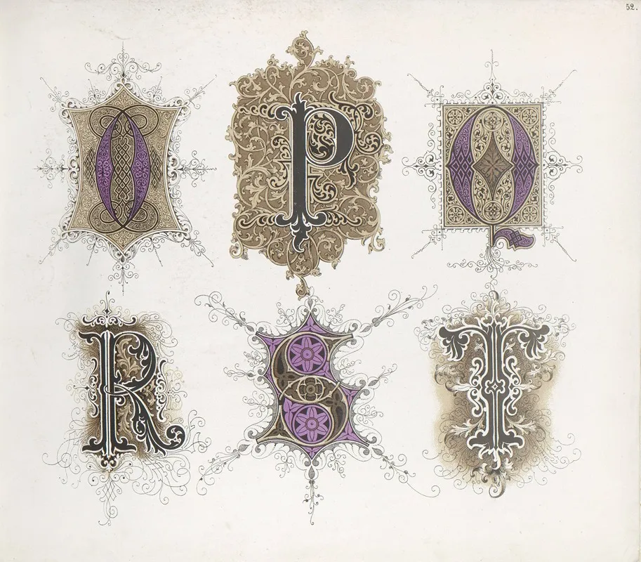 Dondorfs Alphabete Pl 38 Wall Art by Bernhard Dondorf - High-Resolution Digital Print