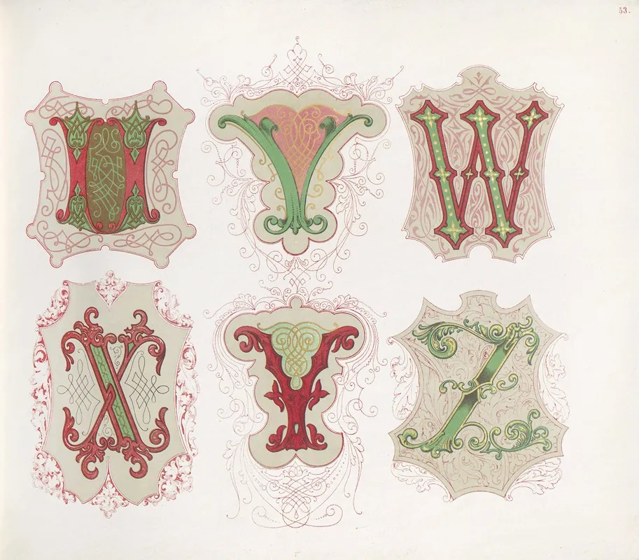 Dondorfs Alphabete Pl 39 Wall Art by Bernhard Dondorf - High-Resolution Digital Print