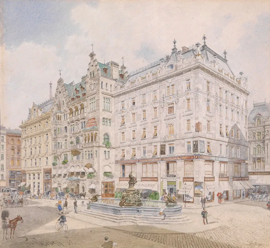Donnerbrunnen Am Neuen Markt 2 Wall Art by Robert Raschka - High-Resolution Digital Print