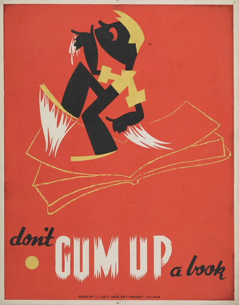 Dont Gum Up A Book Wall Art by Arlington Gregg - High-Resolution Digital Print