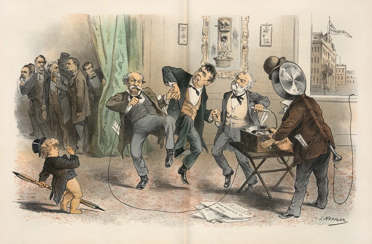 Dont They Wish They Had Never Taken Hold Of It Wall Art by Joseph Ferdinand Keppler - High-Resolution Digital Print