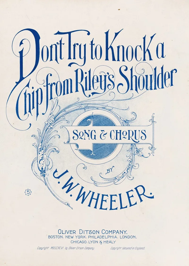 Dont Try To Knock A Chip From Rileys Shoulder Wall Art by Anonymous - High-Resolution Digital Print