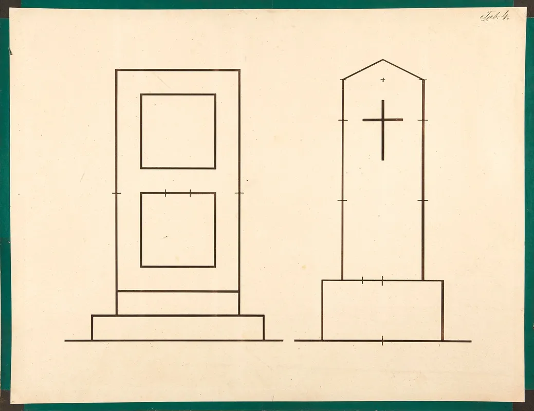 Door Panel Gravestone Wall Art by Henrich Janniche - High-Resolution Digital Print