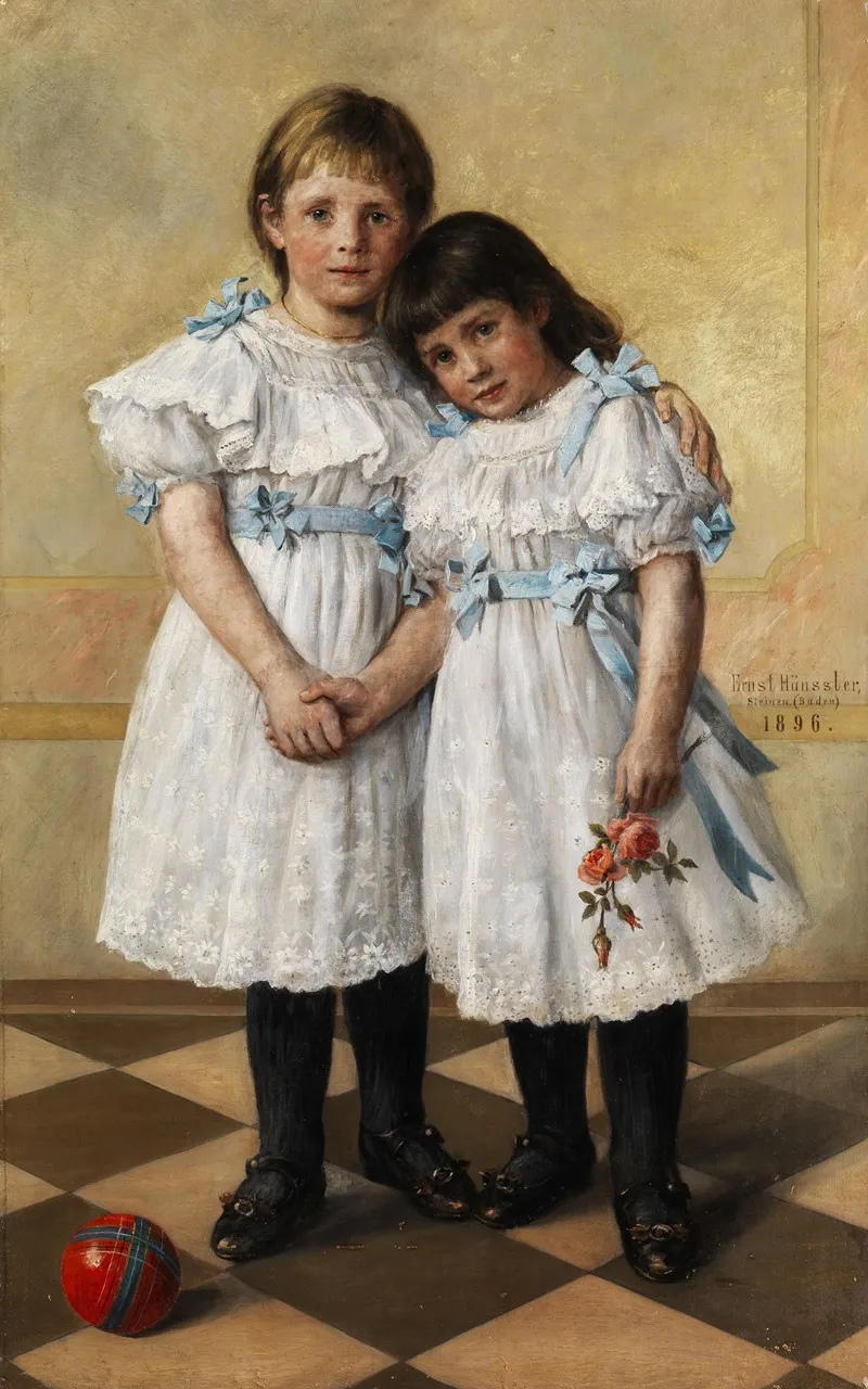Doppelbildnis Zweier Madchen Wall Art by Ernst Hänßler - High-Resolution Digital Print