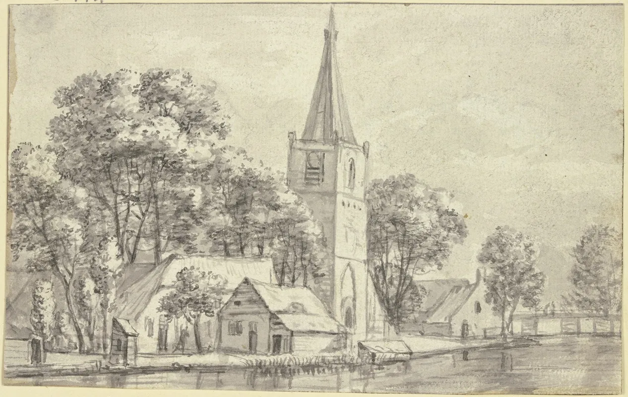 Dorfkirche Unter Baumen Am Kanal Wall Art by Jan Van Kessel The Elder - High-Resolution Digital Print