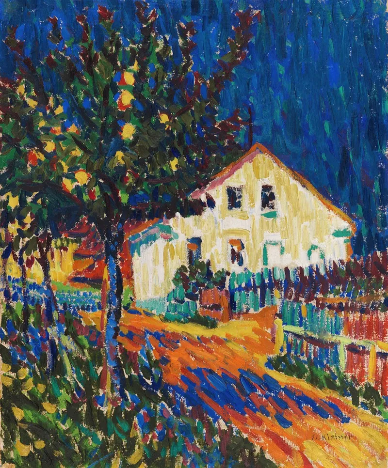 Dorfstrase Mit Apfelbaumen Wall Art by Ernst Ludwig Kirchner - High-Resolution Digital Print