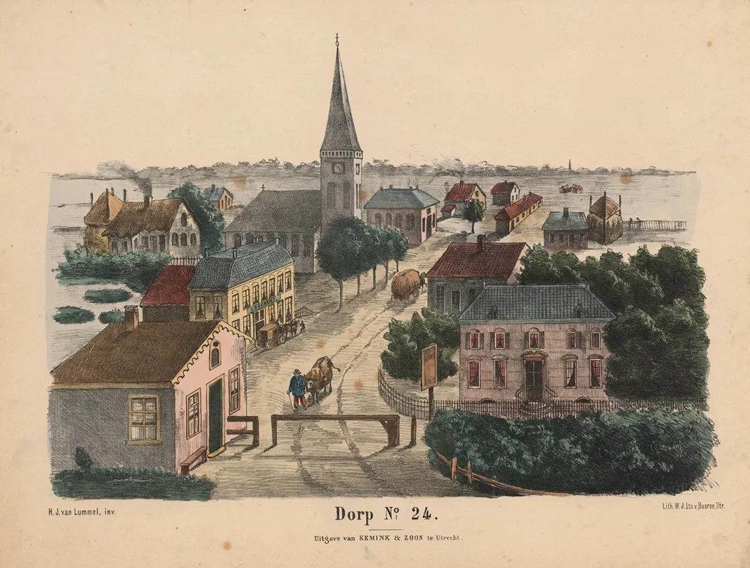 Dorp No 24 Wall Art by Hendrik Jan van Lummel - High-Resolution Digital Print