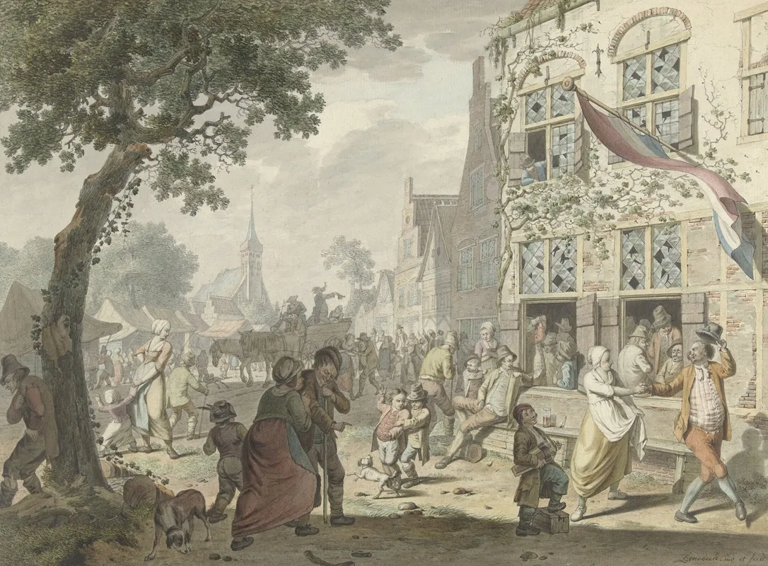 Dorpskermis Wall Art by Leendert Overbeek - High-Resolution Digital Print