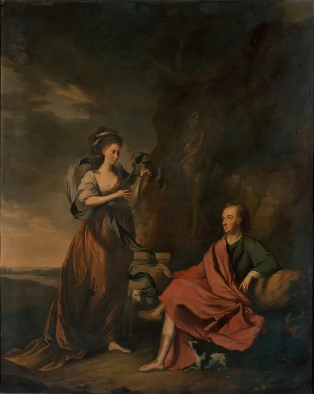 Double Portrait Of Arthur Wolfe And His Wife Anne Wall Art by Thomas Hickey - High-Resolution Digital Print
