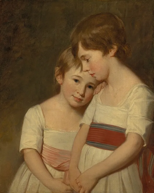 Double Portrait Of Two Siblings Wall Art by George Romney - High-Resolution Digital Print