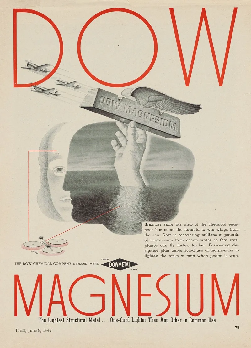 Dow Magnesium The Lightest Structural Metal One Third Lighter Than Any Other In Common Use