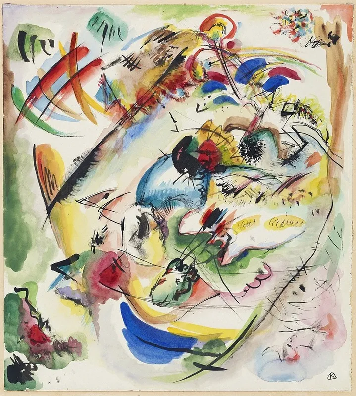 Draft For Traumerische Improvisation Wall Art by Wassily Kandinsky - High-Resolution Digital Print