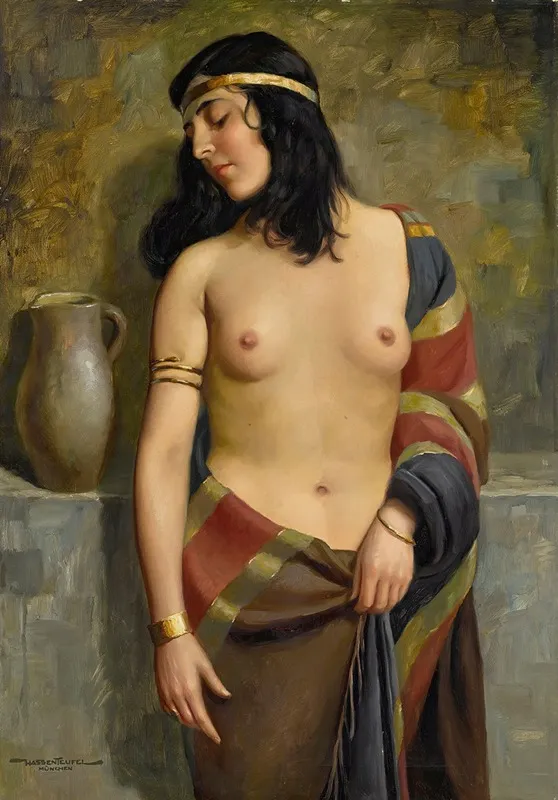 Draped Beauty Wall Art by Hans Hassenteufel - High-Resolution Digital Print