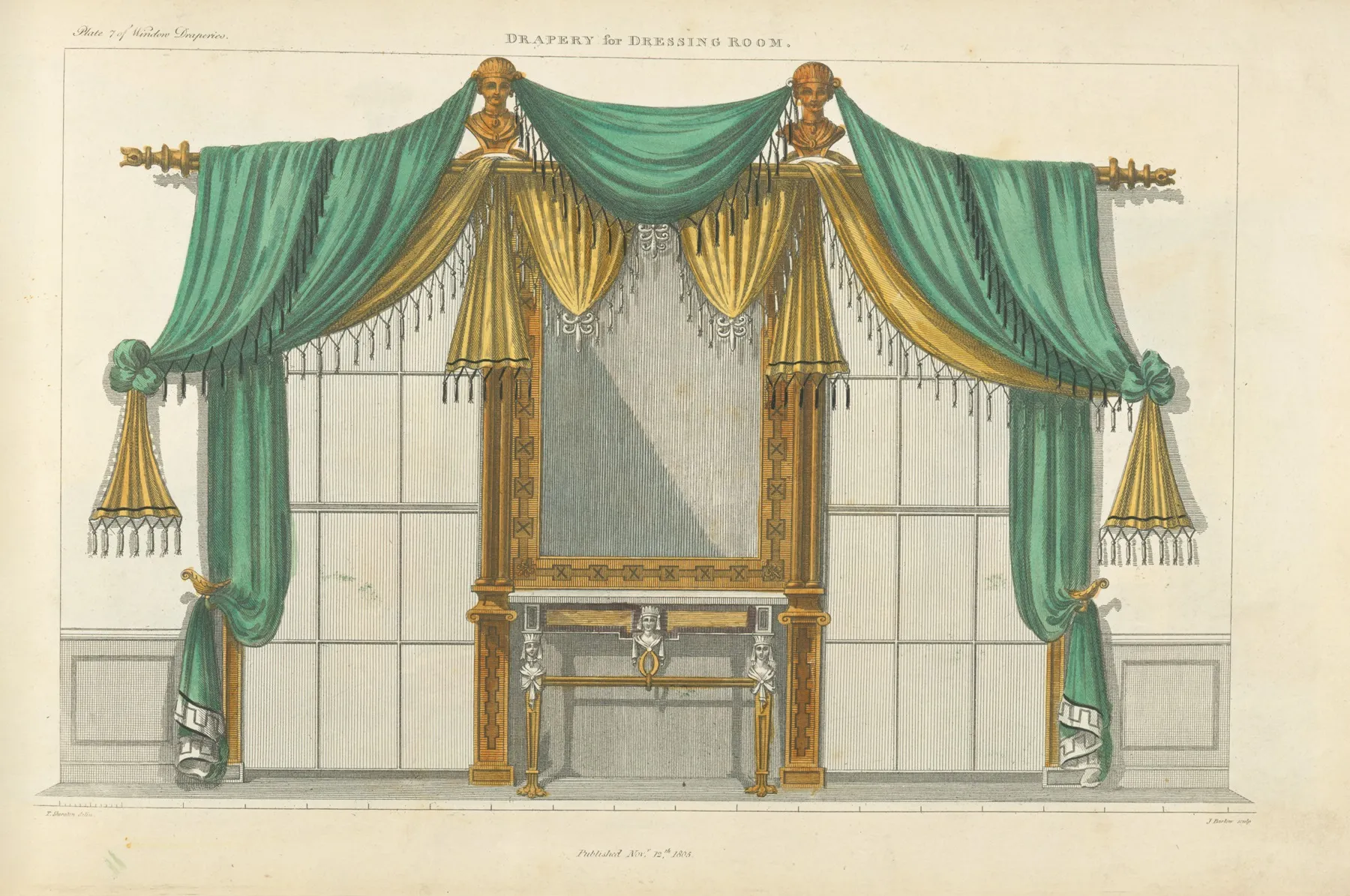 Drapery For Dressing Room Wall Art by Thomas Sheraton - High-Resolution Digital Print