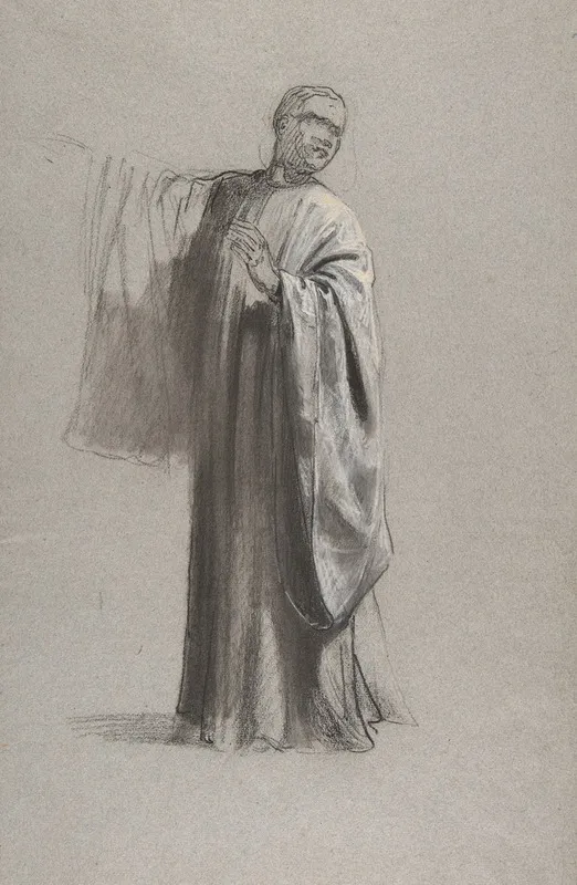 Drapery Study For A Cleric Lower Register Wall Art by Isidore Pils - High-Resolution Digital Print