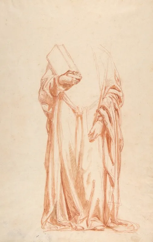 Drapery Study For Sainte Clotilde 3 Wall Art by Isidore Pils - High-Resolution Digital Print