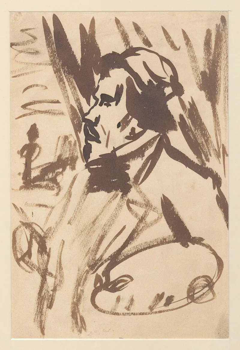 Drawing Acc To Delacroixs Self Portrait Wall Art by Zygmunt Waliszewski - High-Resolution Digital Print
