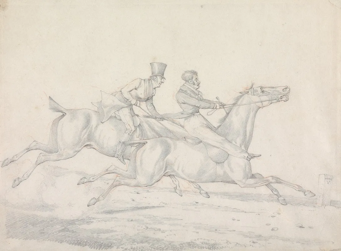 Drawing For Specimens Of Riding Near London The Pleasure Of Riding In Company One Would Stop If The Other Could