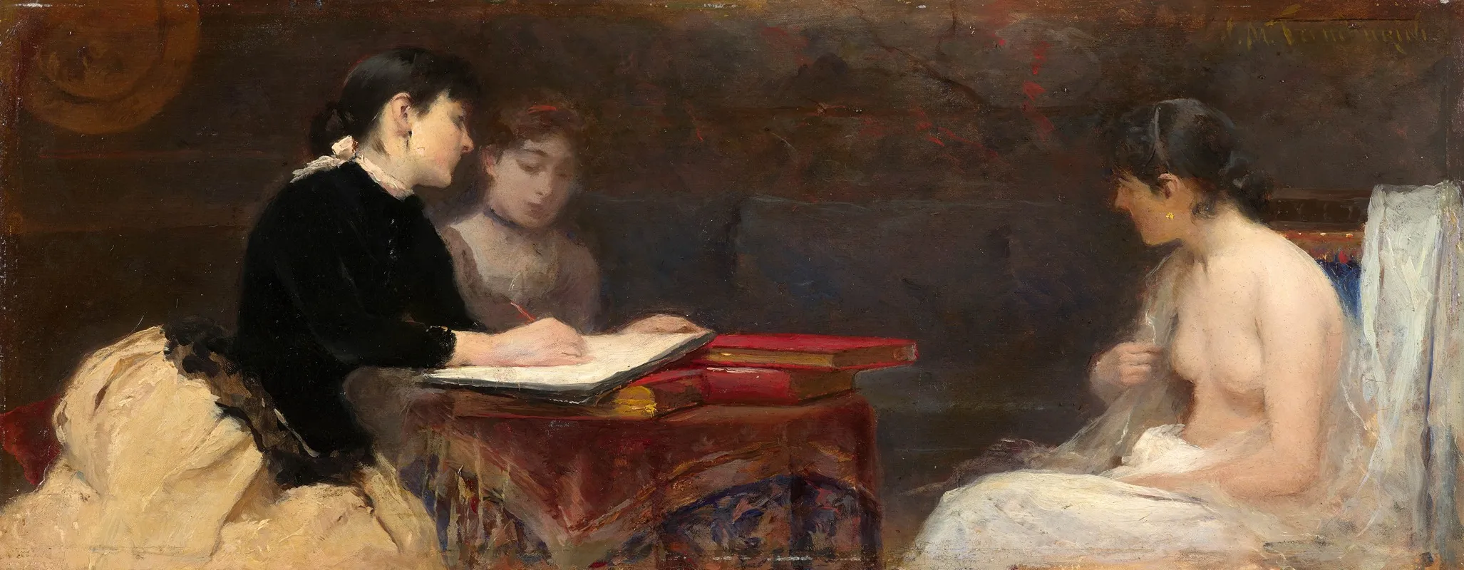 Drawing Lesson Wall Art by Josep Maria Tamburini i Dalmau - High-Resolution Digital Print