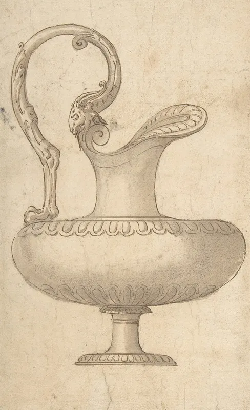 Drawing Of A Ewer In Antique Style