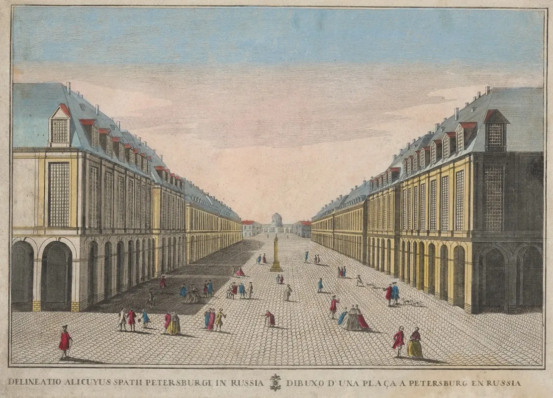 Drawing Of A Square In St Petersburg Russia