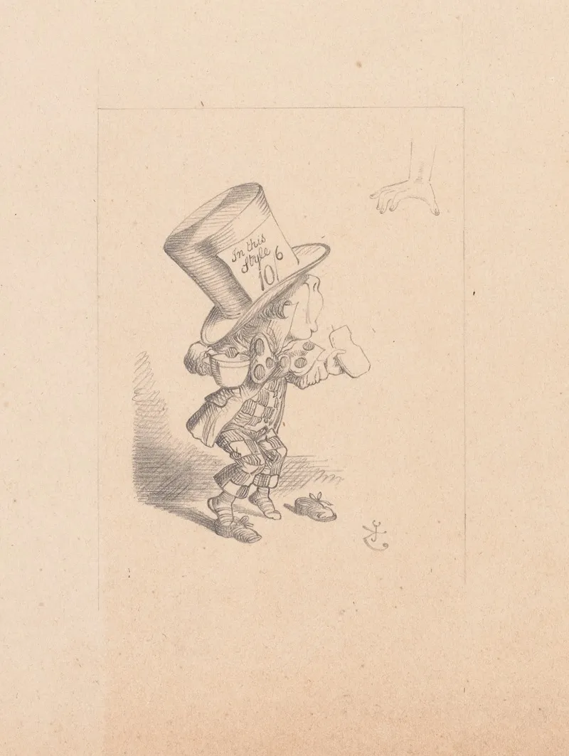 Drawing Of The Mad Hatter Arrives Hastily In Court To Testify
