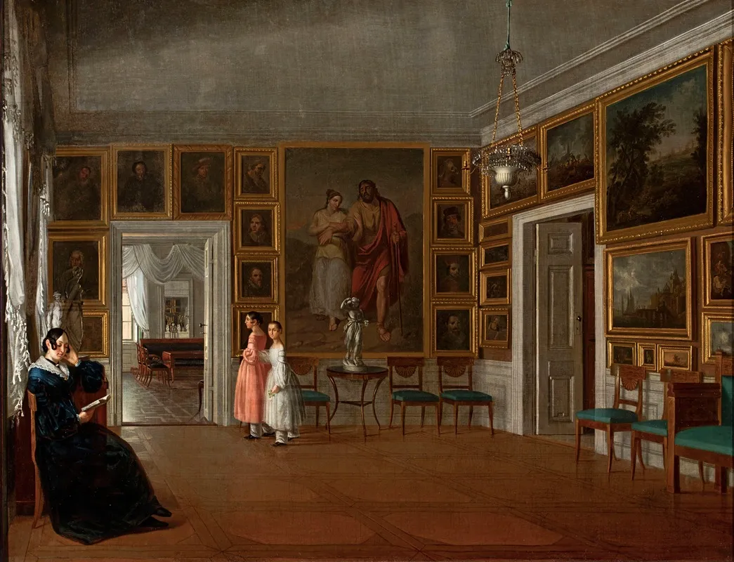 Drawing Room In The Artists Home Wall Art by Aleksander Kokular - High-Resolution Digital Print