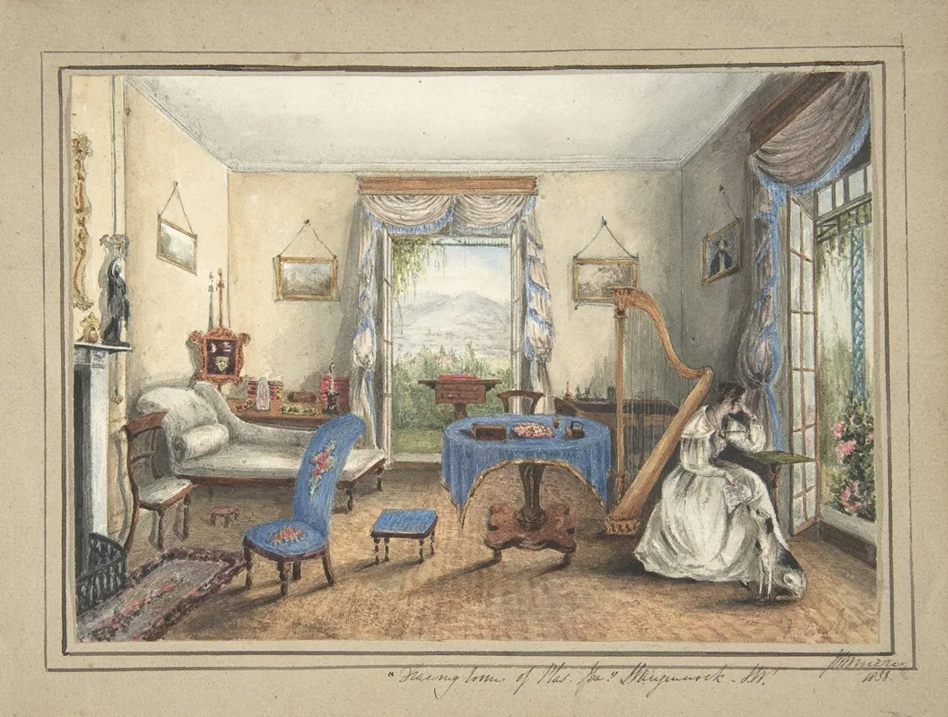 Drawing Room Of The Plas Spa Wall Art by Julien Muère - High-Resolution Digital Print