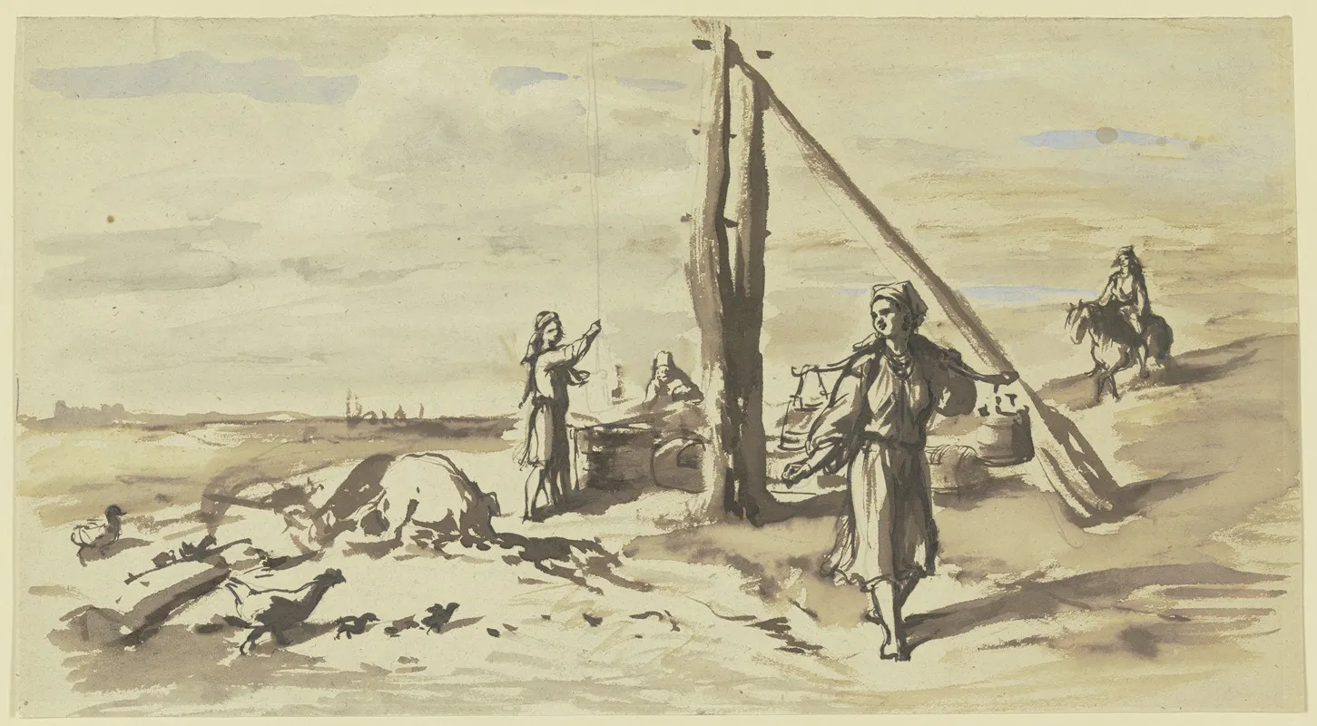 Drawing Well In Landscape