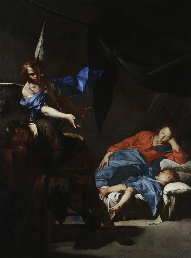Dream Of St Joseph Wall Art by Bernardo Cavallino - High-Resolution Digital Print