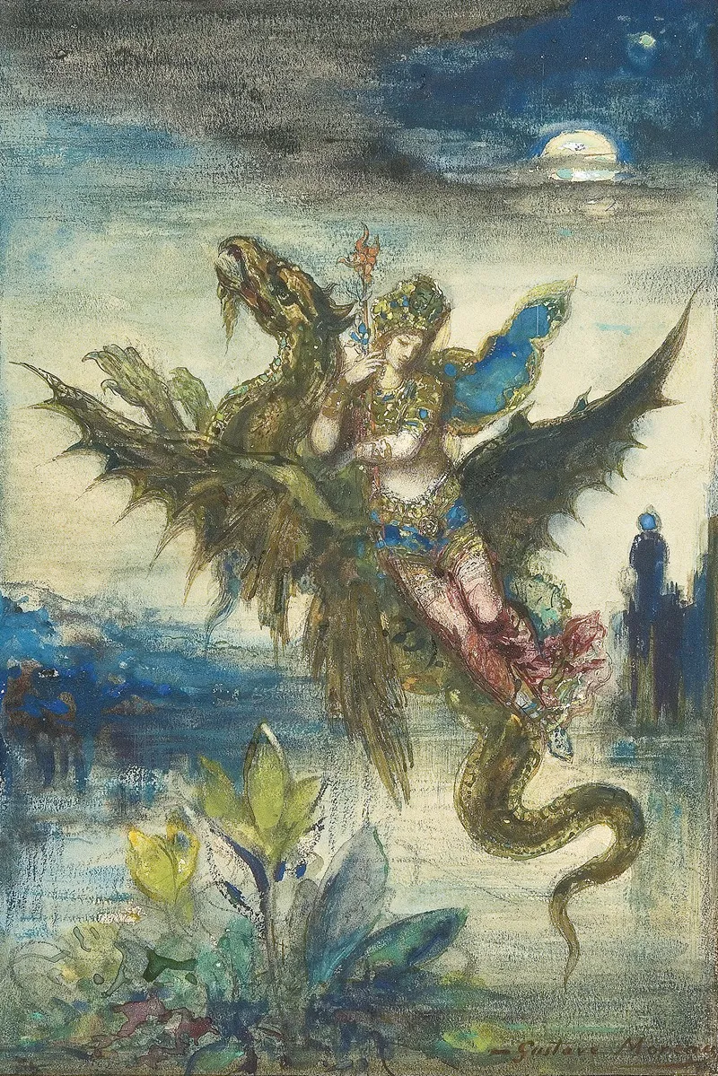 Dream Of The Orient Wall Art by Gustave Moreau - High-Resolution Digital Print