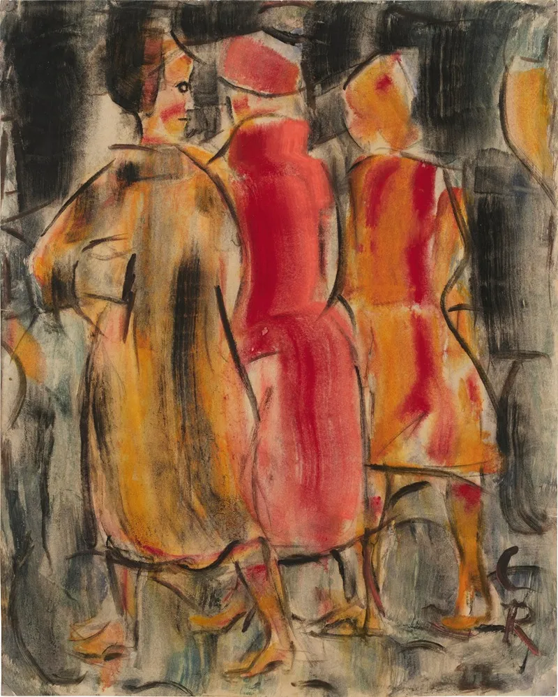 Drei Frauen Auf Der Strase Three Women On The Street