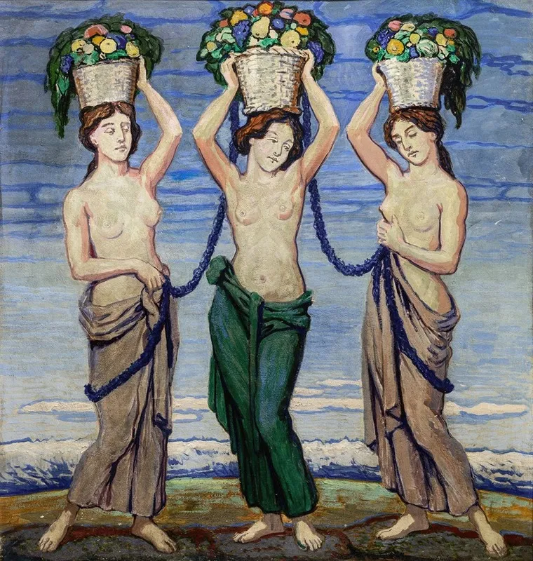 Drei Grazien Wall Art by Wilhelm Süs - High-Resolution Digital Print